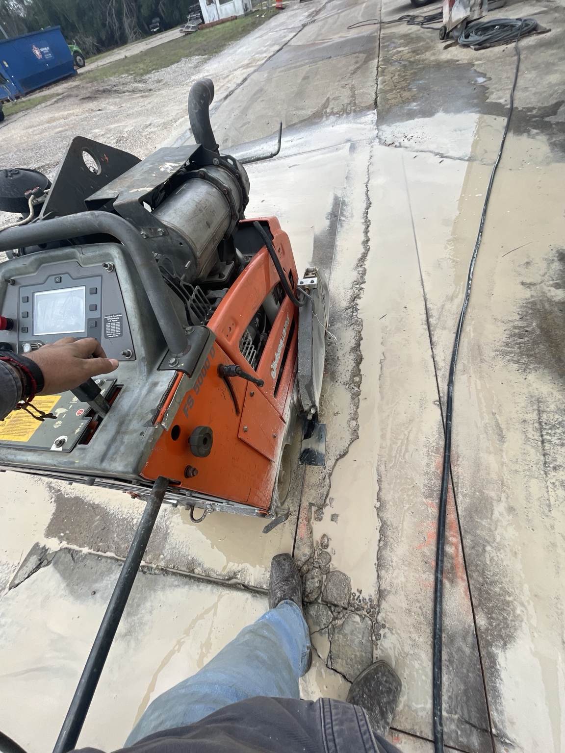 Concrete saw cutting project